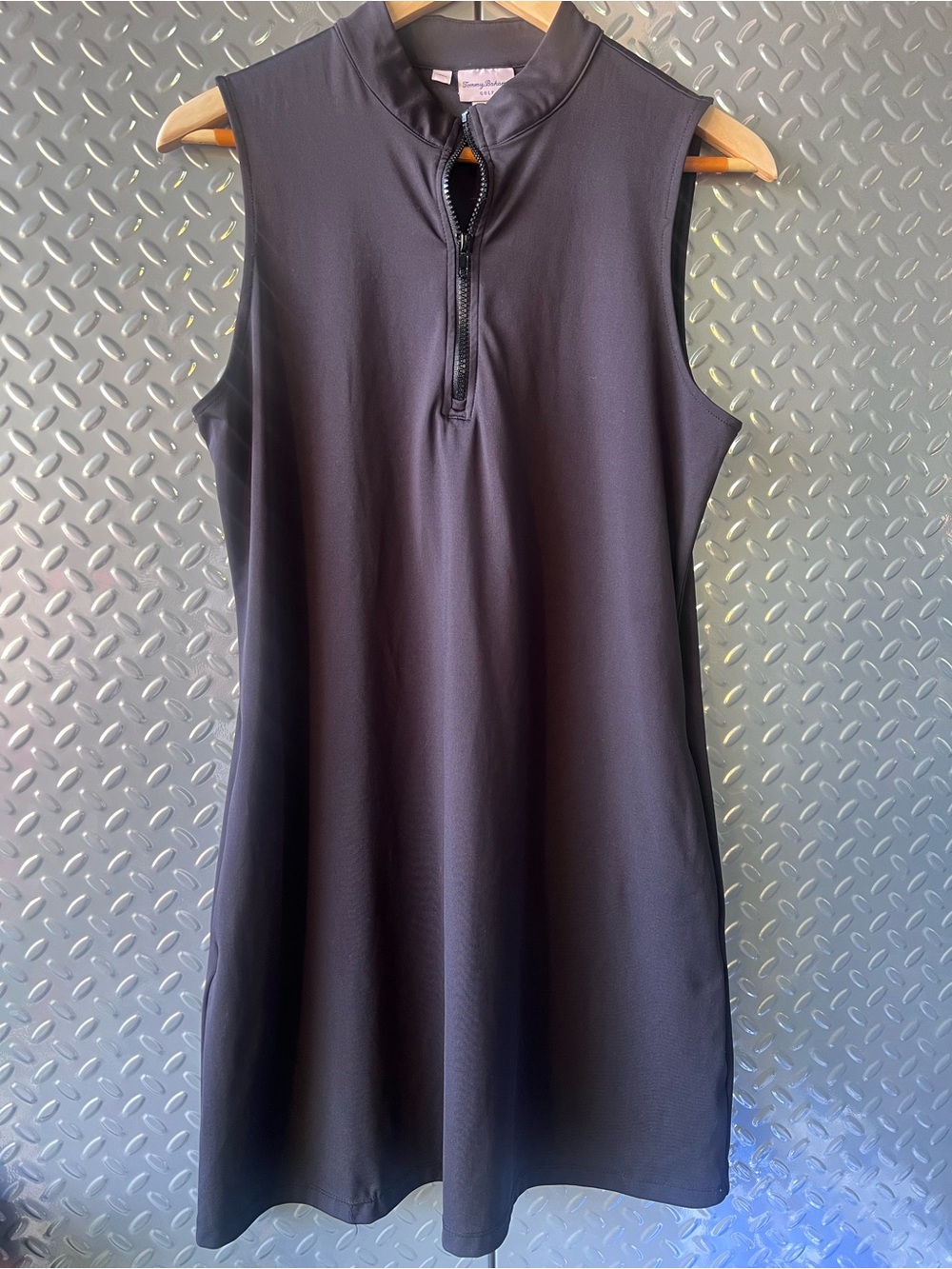Tommy Bahama Golf Black Sleeveless Half Zip Dress Size L